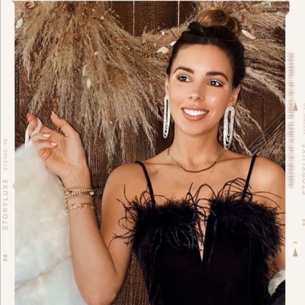Black velvet mini dress - as seen on Sivan Ayla